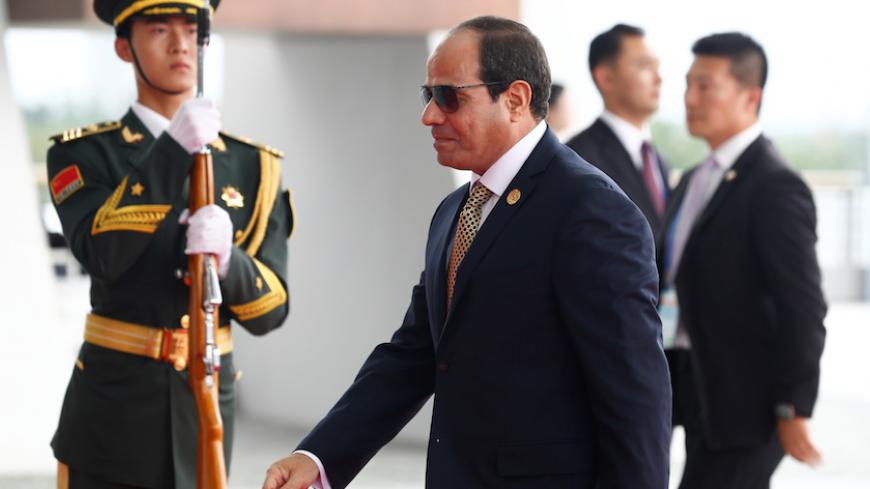Egyptian President Abdel Fattah el-Sisi arrives to attend the G20 Summit in Hangzhou, Zhejiang province, China, September 4, 2016. REUTERS/Rolex dela Pena/Pool - RTX2O25B