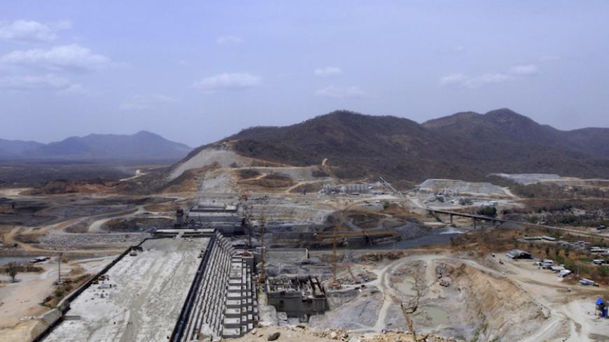 A general view of Ethiopia's Grand Renaissance Dam, as it undergoes construction, is seen during a media tour along the river Nile in Benishangul Gumuz Region, Guba Woreda, in Ethiopia March 31, 2015. According to a government official, the dam has hit the 41 percent completion mark. Picture taken March 31, 2015. REUTER/Tiksa Negeri   - RTR4VQ4B