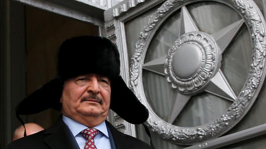 General Khalifa Haftar, commander in the Libyan National Army (LNA), leaves after a meeting with Russian Foreign Minister Sergei Lavrov in Moscow, Russia, November 29, 2016. REUTERS/Maxim Shemetov - RTSTRWB