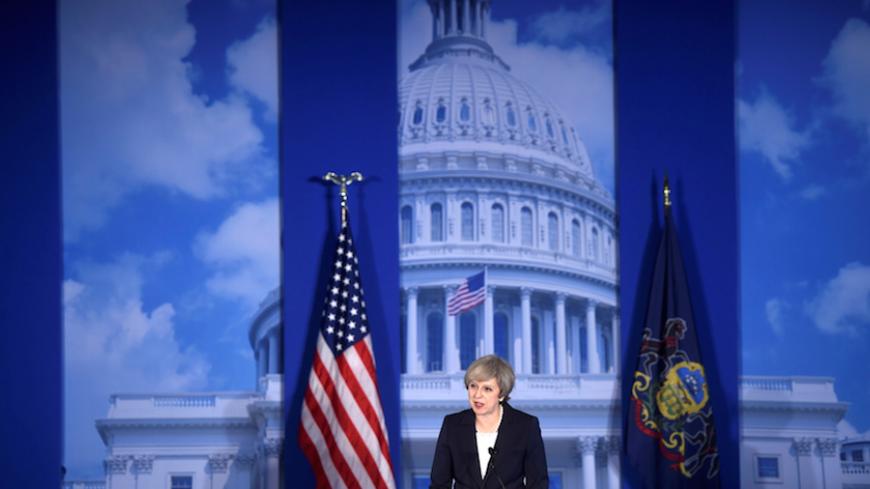 Britain's Prime Minister Theresa May speaks during the 2017 "Congress of Tomorrow" Joint Republican Issues Conference in Philadelphia, Pennsylvania, U.S. January 26, 2017.  REUTERS/Mark Makela - RTSXK0Z