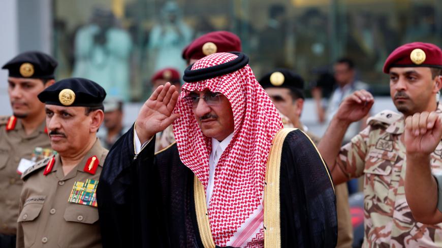 Saudi Crown Prince Mohammed Bin Nayef, the interior minister, arrives to a military parade in preparation for the annual Haj pilgrimage in the holy city of Mecca September 5, 2016.  REUTERS/Ahmed Jadallah.   - RTX2O8NJ