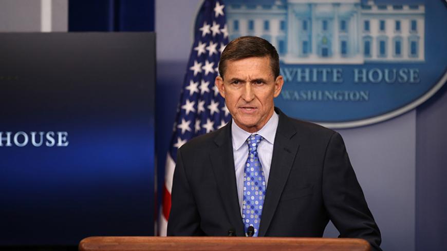 National security adviser General Michael Flynn delivers a statement daily briefing at the White House in Washington U.S., February 1, 2017.  REUTERS/Carlos Barria     TPX IMAGES OF THE DAY - RTX2Z7RT