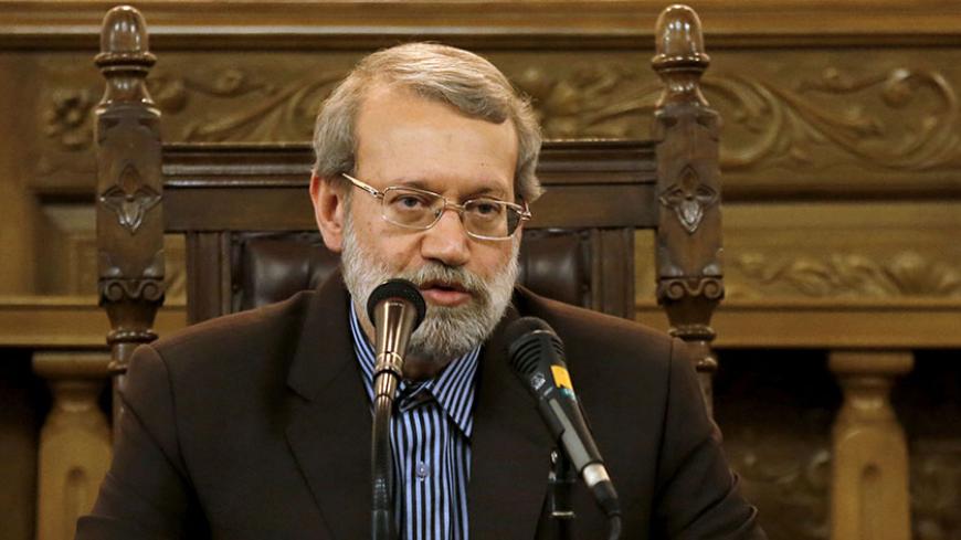Iranian Parliament speaker Ali Larijani speaks during a press conference in the capital Tehran, on December 6, 2016. / AFP / ATTA KENARE        (Photo credit should read ATTA KENARE/AFP/Getty Images)