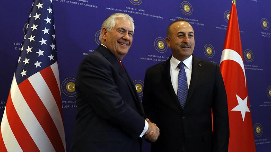 U.S. Secretary of State Rex Tillerson meets with Turkish Foreign Minister Mevlut Cavusoglu in Ankara, Turkey, March 30, 2017. REUTERS/Umit Bektas TPX IMAGES OF THE DAY - RTX33CKX