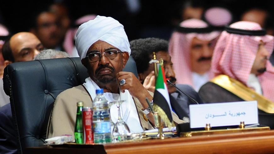 Sudanese President Omar al-Bashir attends the Arab League summit in Egypt's Red Sea resort of Sharm El-Sheikh on March 28, 2015. AFP PHOTO/ STR        (Photo credit should read STR/AFP/Getty Images)