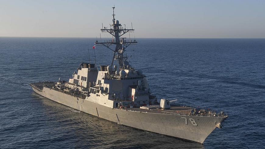 The guided-missile destroyer USS Porter (DDG 78) transits the Mediterranean Sea on March 9, 2017. Ford Williams/Courtesy U.S. Navy/Handout via REUTERS   ATTENTION EDITORS - THIS IMAGE WAS PROVIDED BY A THIRD PARTY. EDITORIAL USE ONLY. - RTX34H5Z