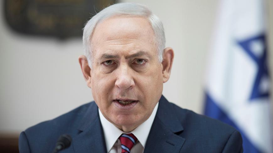 Israeli Prime Minister Benjamin Netanyahu attends the weekly cabinet meeting in Jerusalem May 14, 2017. REUTERS/Abir Sultan/Pool - RTX35QO5