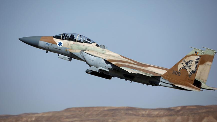An Israeli F-15 fighter jet takes off during an exercise dubbed " Juniper Falcon", held between crews from the U.S and Israeli air forces, at Ovda Military Airbase, in southern Israel May 16. Picture taken May 16, 2017. REUTERS/Amir Cohen - RTX36T2T