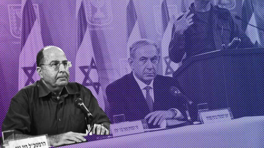Israel's Prime Minister Benjamin Netanyahu (C) and Defence Minister Moshe Yaalon (L) attend a news conference while Israeli military chief Lieutenant-General Benny Gantz speaks in Tel Aviv July 28, 2014. Palestinian fighters slipped into an Israeli village from the Gaza Strip and fought a gun battle with troops on Monday as an unofficial truce called for the Muslim Eid al-Fitr festival disintegrated. The incident was not the only breach of the fragile truce. Eight children and two adults were killed by a bl