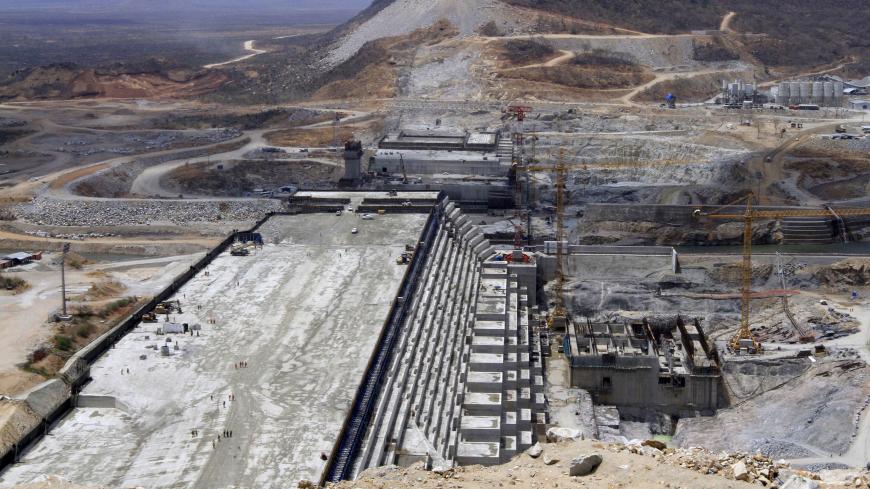 A general view of Ethiopia's Grand Renaissance Dam, as it undergoes construction, is seen during a media tour along the river Nile in Benishangul Gumuz Region, Guba Woreda, in Ethiopia March 31, 2015. According to a government official, the dam has hit the 41 percent completion mark. Picture taken March 31, 2015. REUTER/Tiksa Negeri   - GF10000046026
