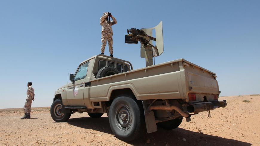 Libyan forces allied with the UN-backed government patrol to prevent Islamic State resurgence on the outskirts of Sirte, Libya, August 4, 2017. REUTERS/Ismail Zitouny - RC1DA1985C50
