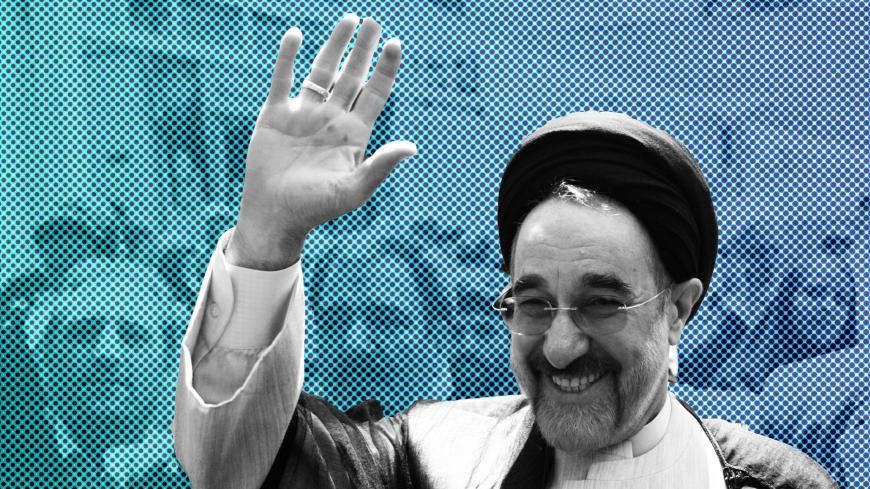 Former president Mohammad Khatami arrives to vote during the Iranian presidential election in northern Tehran June 12, 2009.  REUTERS/Chavosh Homavandi/jamejamonline  (IRAN POLITICS ELECTIONS) - GM1E56C1HCI01