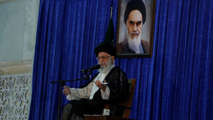 Iran's Supreme Leader Ayatollah Ali Khamenei delivers a speech during a ceremony marking the death anniversary of the founder of the Islamic Republic Ayatollah Ruhollah Khomeini, in Tehran, Iran, June 4, 2017. TIMA via REUTERS ATTENTION EDITORS - THIS IMAGE WAS PROVIDED BY A THIRD PARTY. FOR EDITORIAL USE ONLY. - RC16ADBF0A50
