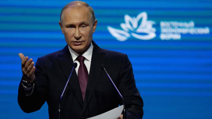 Russian President Vladimir Putin delivers a speech during a session of the Eastern Economic Forum in Vladivostok, Russia September 7, 2017. REUTERS/Sergei Karpukhin - RC1584AB80C0