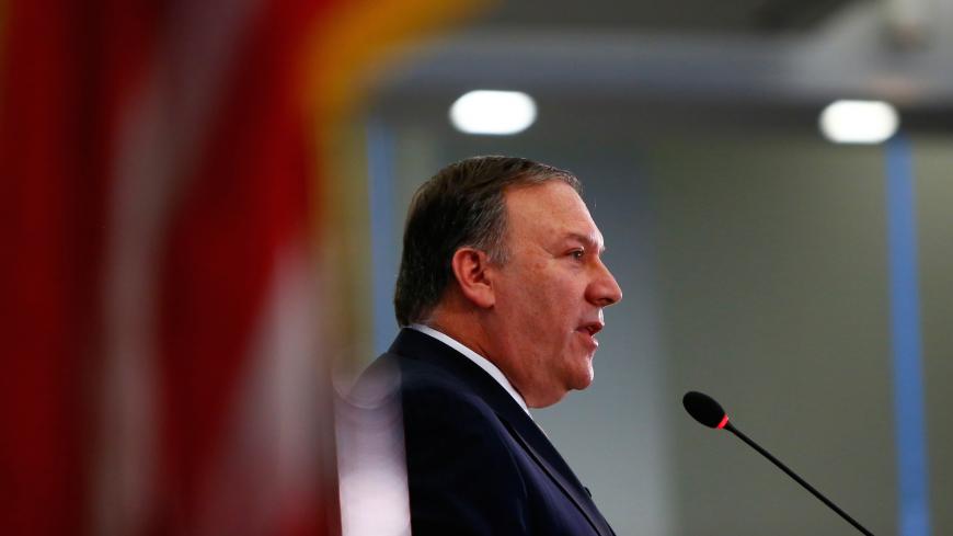 Central Intelligence Agency Director Mike Pompeo speaks at The Center for Strategic and International Studies in Washington, U.S. April 13, 2017. REUTERS/Eric Thayer - RC19305DC520