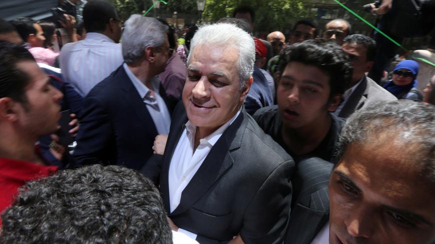 Former presidential candidate and leftist Hamdeen Sabahi is pictured during a protest against restrictions on the press and to demand the release of detained journalists, in front of the Press Syndicate in Cairo, Egypt May 4, 2016. REUTERS/Staff - S1BETCDGGGAA