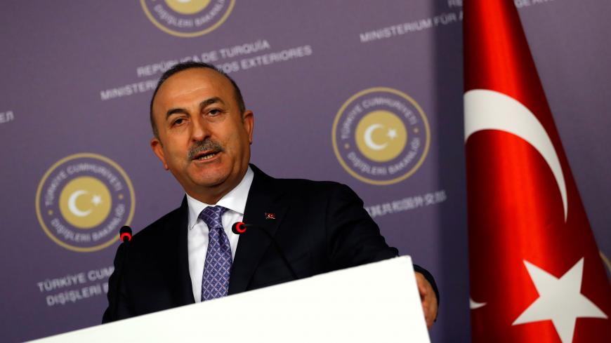 Turkish Foreign Minister Mevlut Cavusoglu speaks during a news conference in Istanbul, Turkey January 25, 2018.  REUTERS/Murad Sezer - RC1AD2229B60