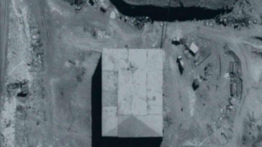 An undated image released by the U.S. Government shows the suspected Syrian nuclear reactor building under construction in Syria. The White House on April 24, 2008 broke its official silence on the mysterious September 6, 2007 Israeli air strike. "We are convinced, based on a variety of information, that North Korea assisted Syria's covert nuclear activities," White House spokeswoman Dana Perino said in a statement. The statement came after intelligence officials briefed U.S. lawmakers about the Syrian nucl