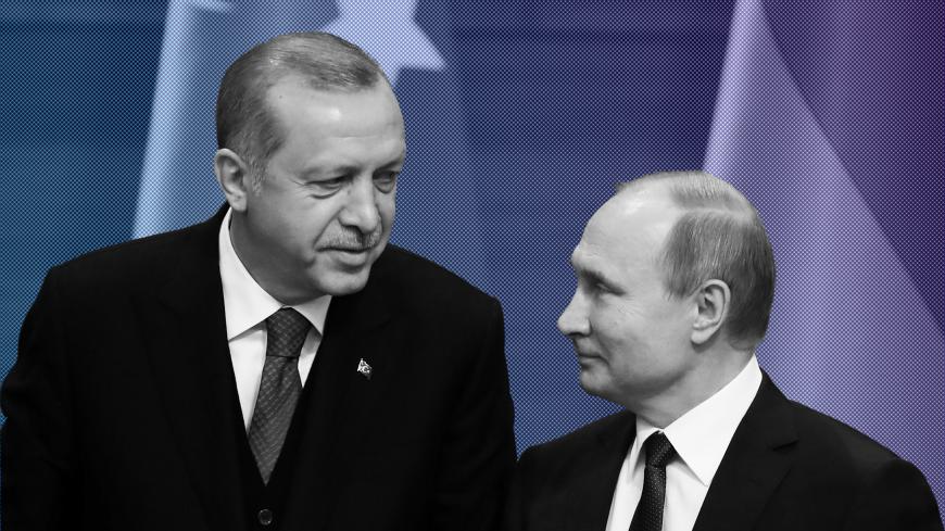 Presidents Tayyip Erdogan of Turkey and Vladimir Putin of Russia hold a joint news conference after their meeting in Ankara, Turkey April 4, 2018. REUTERS/Umit Bektas - RC11505E54F0