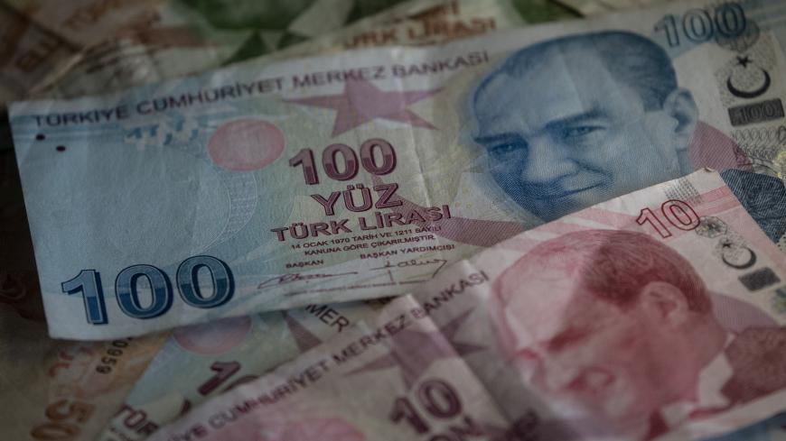 ISTANBUL, TURKEY - NOVEMBER 21:  Turkish Lira currency is seen on November 21, 2017 in Istanbul, Turkey. The Turkish Lira plunged to a record low of 3.978 against the dollar in early Tuesday trading. Concern's over deteriorating relations with the U.S. and the central bank continue to effect Turkish markets.  (Photo by Chris McGrath/Getty Images)