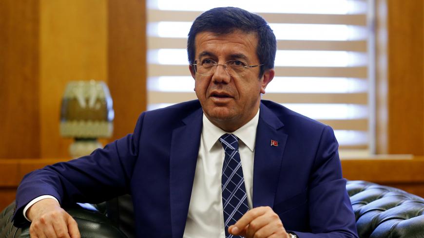 Turkey's Economy Minister Nihat Zeybekci speaks during an interview with Reuters in Ankara, Turkey, June 7, 2016. To match Interview TURKEY-ECONOMY/MINISTER  REUTERS/Umit Bektas  - D1AETIRNZCAB