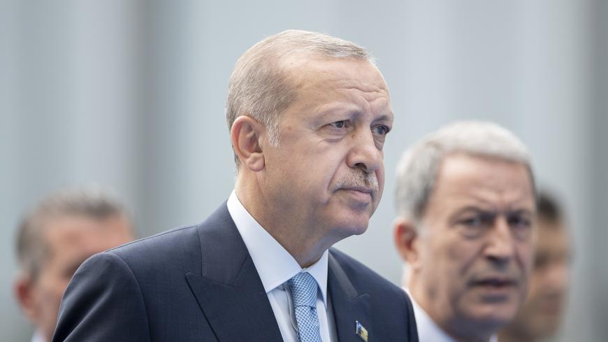 BRUSSELS, BELGIUM - JULY 12: Turkish President Recep Tayyip Erdogan arrives at the 2018 NATO Summit at NATO headquarters on July 12, 2018 in Brussels, Belgium. Leaders from NATO member and partner states are meeting for a two-day summit, which is being overshadowed by strong demands by U.S. President Trump for most NATO member countries to spend more on defense. (Photo by Jasper Juinen/Getty Images)
