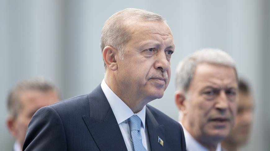 BRUSSELS, BELGIUM - JULY 12: Turkish President Recep Tayyip Erdogan arrives at the 2018 NATO Summit at NATO headquarters on July 12, 2018 in Brussels, Belgium. Leaders from NATO member and partner states are meeting for a two-day summit, which is being overshadowed by strong demands by U.S. President Trump for most NATO member countries to spend more on defense. (Photo by Jasper Juinen/Getty Images)