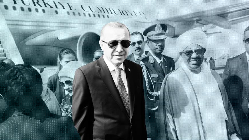 Sudanís President Omer Al Bashir welcomes Turkey's†President†Recep Tayyip Erdogan at Khartoum Airport, Sudan December 24, 2017. REUTERS/Mohamed Nureldin Abdallah - RC11612CCC40