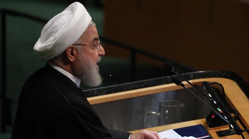 Iran's President Hassan Rouhani addresses the 73rd session of the United Nations General Assembly at U.N. headquarters in New York, U.S., September 25, 2018. REUTERS/Shannon Stapleton - HP1EE9P1F9A74