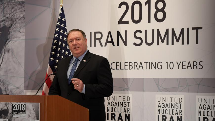 U.S. Secretary of State Mike Pompeo speaks during the United Against Nuclear Iran Summit on the sidelines of the United Nations General Assembly in New York City, U.S. September 25, 2018. REUTERS/Darren Ornitz - RC1CE7611DF0