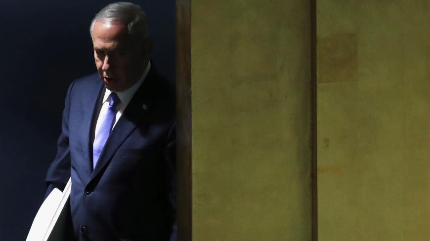 Prime Minister of Israel Benjamin Netanyahu arrives during the 73rd session of the United Nations General Assembly in New York, U.S., September 27, 2018. REUTERS/Carlo Allegri - RC1D3310C070