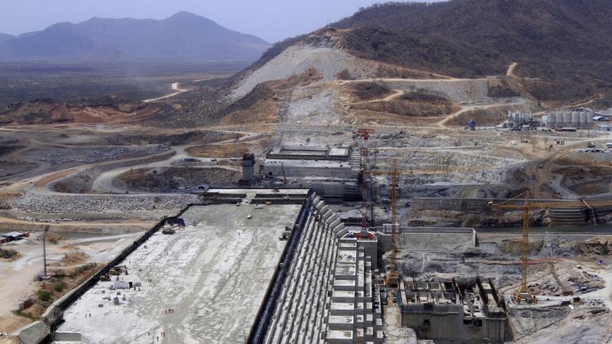 Ethiopia's Grand Renaissance Dam seen under construction during a media tour in Benishangul Gumuz Region, Guba Woreda, Ethiopia, in this March 31, 2015 file photo. REUTERS/Tiksa Negeri/Files - GF10000383863