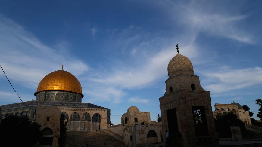 The Dome of the Rock is seen during sunset on the compound known to Muslims as al-Haram al-Sharif and to Jews as Temple Mount in Jerusalem's Old City, May 17, 2017. REUTERS/Ammar Awad  SEARCH "AWAD AQSA" FOR THIS STORY. SEARCH "WIDER IMAGE" FOR ALL STORIES. - RC1AC3023760