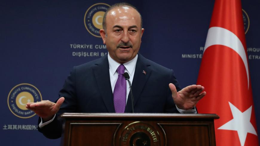 Turkish Foreign Minister Mevlut Cavusoglu attends a press conference in Ankara, Turkey, October 3, 2018. REUTERS/Umit Bektas - RC1DBE1F34C0