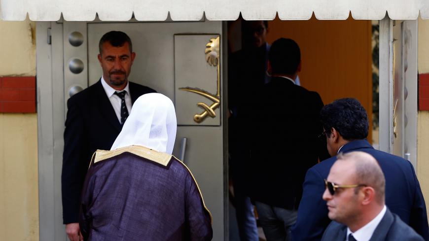 Saudi public prosecutor Saud Al Mojeb arrives at Saudi Arabia's consulate in Istanbul, Turkey October 30, 2018. REUTERS/Osman Orsal - RC1ECBB267E0