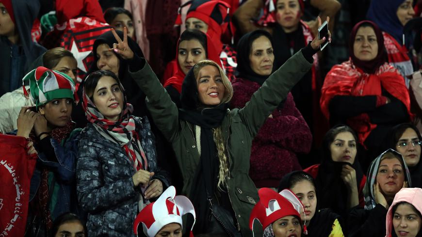 TEHRAN, IRAN - NOVEMBER 10: fans of Persepolis looks on during the AFC Champions League final second leg match between Persepolis and Kashima Antlers at Azadi Stadium on November 10, 2018 in Tehran, Iran. (Photo by Amin M. Jamali/Getty Images)