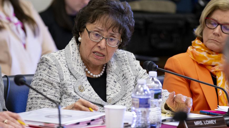 WASHINGTON, DC - APRIL 26: Representative Nita Lowey (D-NY) asks EPA Administrator Scott Pruitt a question as he testifies before the House Appropriations Committee during a hearing on the 2019 Fiscal Year EPA budget at the Capitol on April 26, 2018 in Washington, DC. The focus of nearly a dozen federal inquiries into his travel expenses, security practices and other issues, Pruitt was on the Hill to testify about his agency's FY2019 budget proposal. (Photo by Alex Edelman/Getty Images)