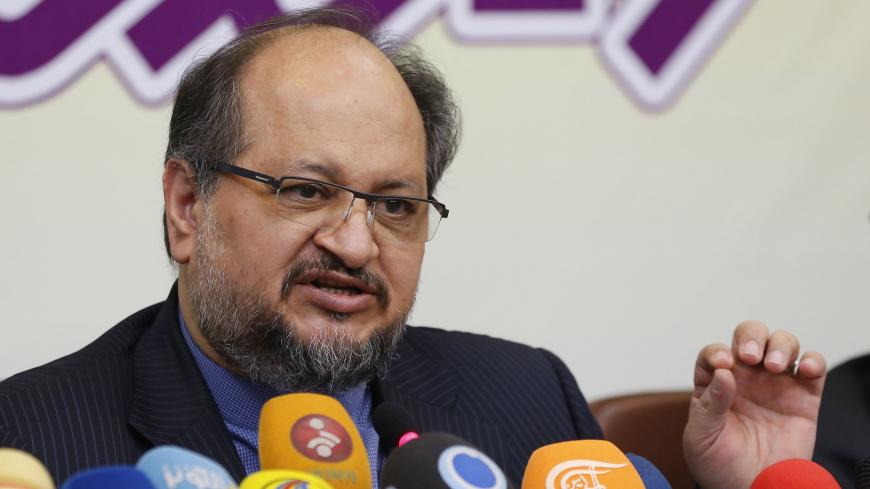 Iranian Minister of Industry, Mining and Trade Mohammad Shariatmadari gives a press conference in Tehran on June 30, 2018. (Photo by ATTA KENARE / AFP)        (Photo credit should read ATTA KENARE/AFP/Getty Images)