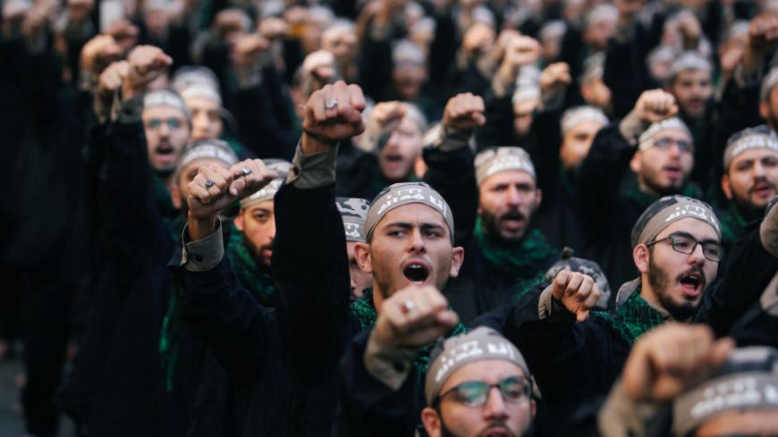 Lebanon's Hezbollah supporters chant slogans during last day of Ashura, in Beirut, Lebanon September 20, 2018. REUTERS/Aziz Taher - RC1B0033DBD0