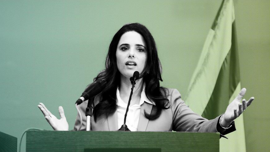 Israeli Justice Minister Ayelet Shaked delivers a statement to members of the media, at the Knesset, Israel's parliament, in Jerusalem November 19, 2018. REUTERS/Amir Cohen - RC111FFCA050
