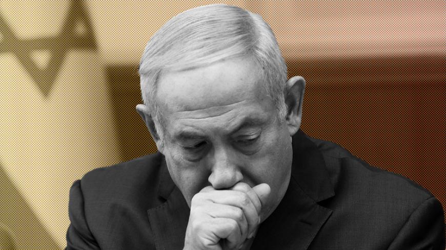 Israeli Prime Minister Benjamin Netanyahu attends the weekly cabinet meeting at his Jerusalem office December 2, 2018. Gali Tibbon/Pool via REUTERS - RC138832F860