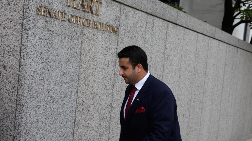 Saudi Arabian ambassador to the United States Prince Khalid bin Salman bin Abdulaziz arrives on Capitol Hill in Washington, U.S., July 24, 2017. REUTERS/Aaron P. Bernstein - RC16679678B0