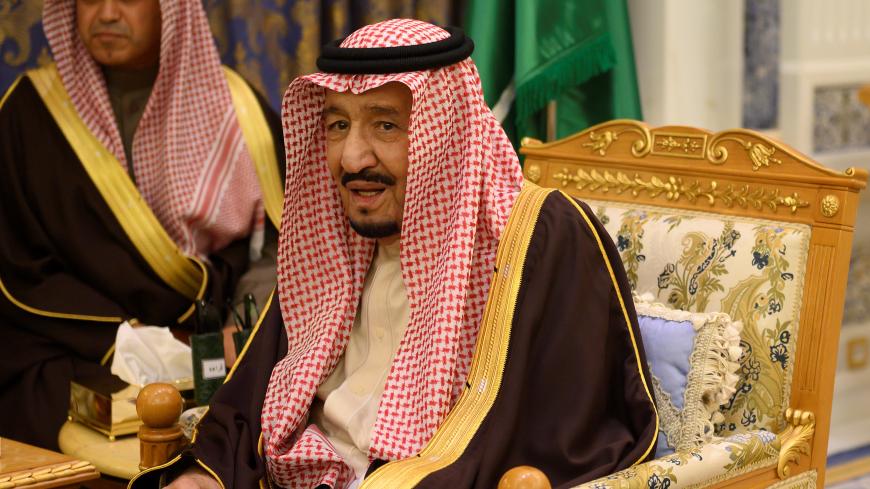Saudi Arabia's King Salman bin Abdulaziz meets with U.S. Secretary of State Mike Pompeo (not pictured) in Riyadh, Saudi Arabia January 14, 2019. Andrew Caballero-Reynolds/Pool via REUTERS - RC1EB8EB4070