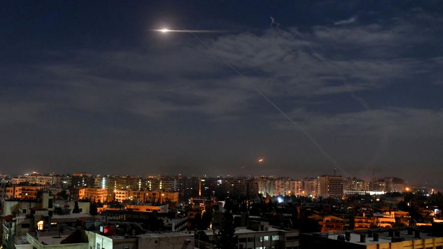 Missile fire is seen over Damascus, Syria January 21, 2019. SANA/Handout via REUTERS ATTENTION EDITORS - THIS IMAGE WAS PROVIDED BY A THIRD PARTY. REUTERS IS UNABLE TO INDEPENDENTLY VERIFY THIS IMAGE - RC16C31A91C0