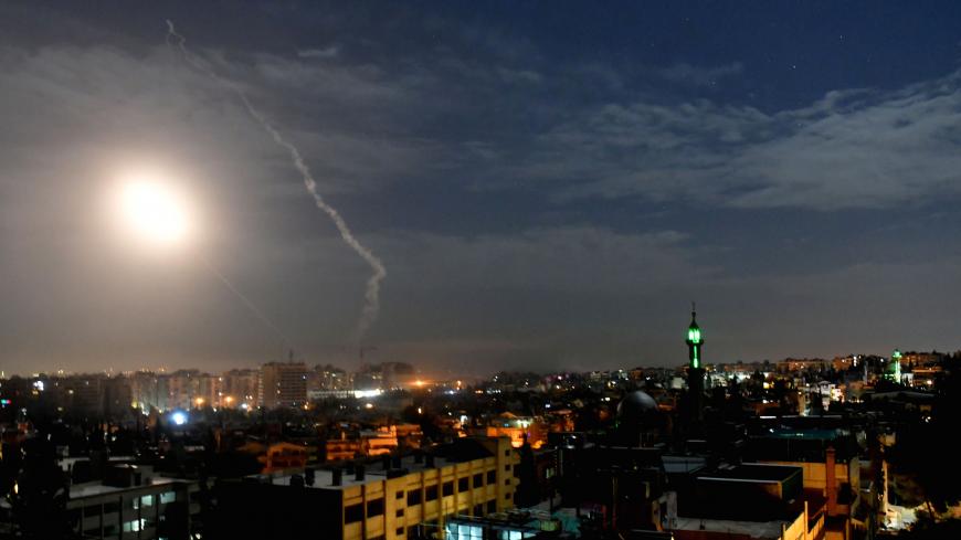Missile fire is seen over Damascus, Syria January 21, 2019. SANA/Handout via REUTERS ATTENTION EDITORS - THIS IMAGE WAS PROVIDED BY A THIRD PARTY. REUTERS IS UNABLE TO INDEPENDENTLY VERIFY THIS IMAGE - RC14FC464120