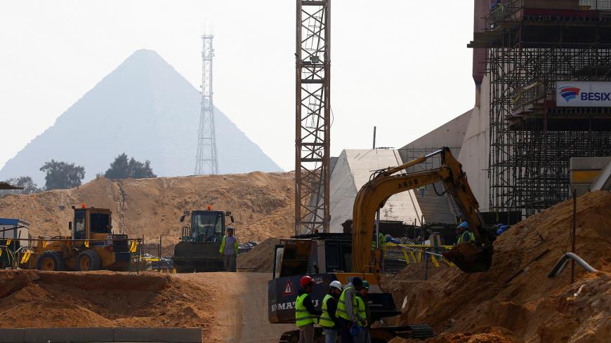 A view of the site of Grand Egyptian Museum, which is under construction, is seen near the Giza Pyramids on the outskirts of Cairo, Egypt January 30, 2018. Picture taken January 30, 2018. REUTERS/Amr Abdallah Dalsh - RC1D6F64AFF0