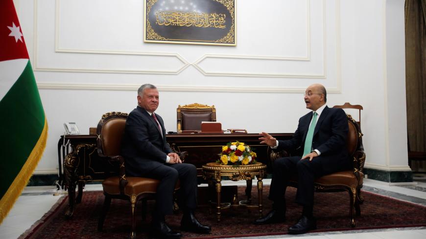 Jordan's King Abdullah meets with Iraq's President Barham Saleh, during his visit in Baghdad, Iraq January 14, 2019. REUTERS/Khalid Al-Mousily - RC1347B8B2D0