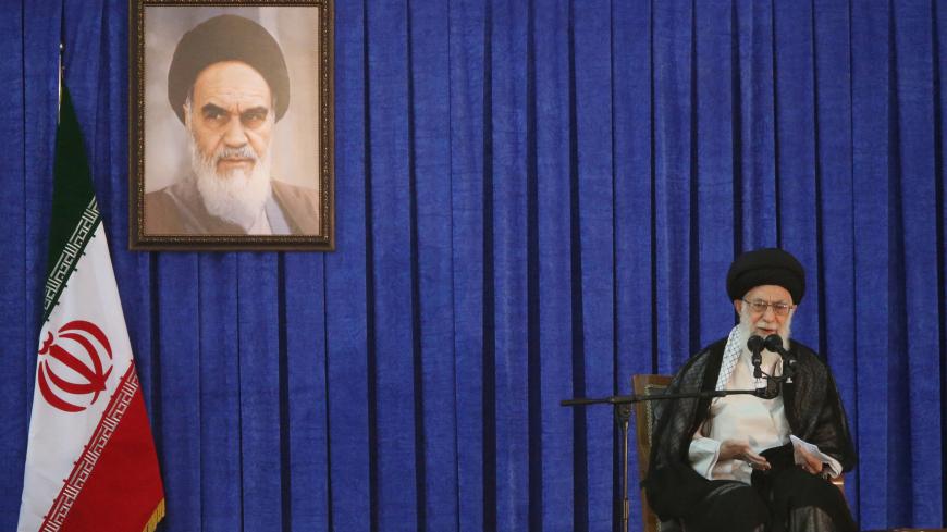 Iran's Supreme Leader Ayatollah Ali Khamenei delivers a speech during a ceremony marking the death anniversary of the founder of the Islamic Republic Ayatollah Ruhollah Khomeini, in Tehran, Iran, June 4, 2017. TIMA via REUTERS ATTENTION EDITORS - THIS IMAGE WAS PROVIDED BY A THIRD PARTY. FOR EDITORIAL USE ONLY. - RC13A53A0670