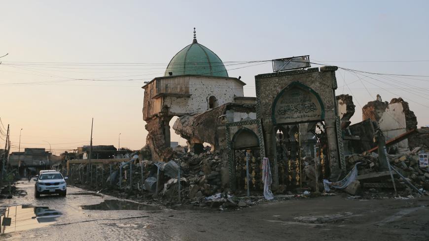 The destroyed Grand Mosque of al-Nuri is seen in the Old City of Mosul, Iraq January 29, 2019. Picture taken January 29, 2019.  REUTERS/Ari Jalal - RC1D097AED90