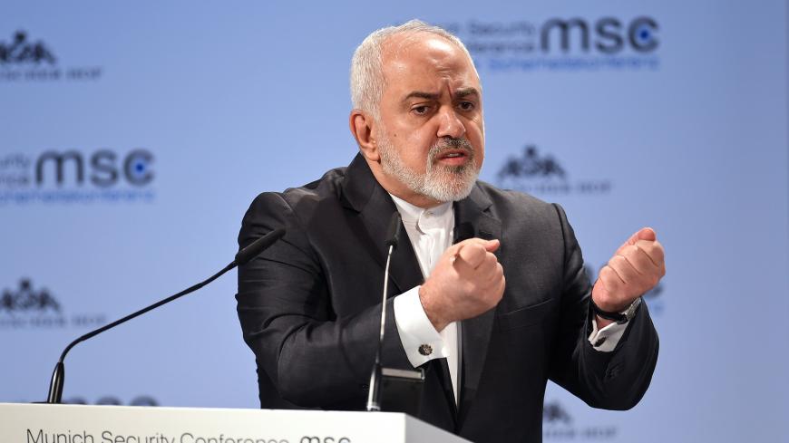 Iran's Foreign Minister Mohammad Javad Zarif speaks during the annual Munich Security Conference in Munich, Germany February 17, 2019. REUTERS/Andreas Gebert - RC11A5801410